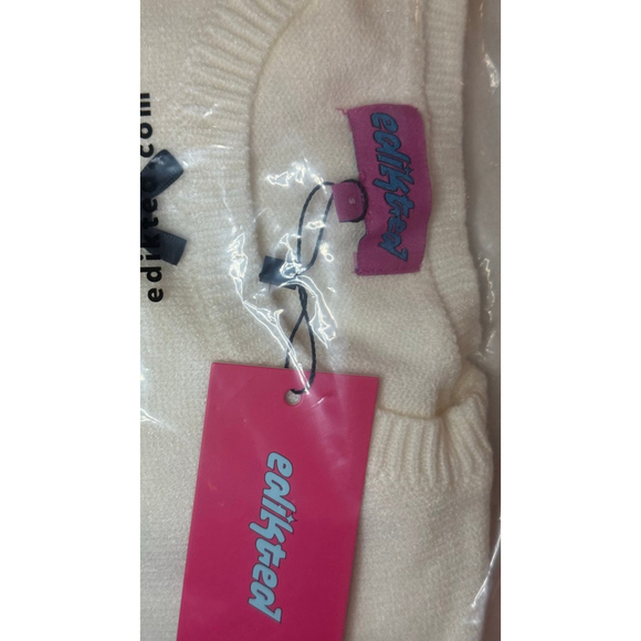 edikted white sweater with Satin Effect Bow Oversized Size S 
Sweater - Picture 5 of 5